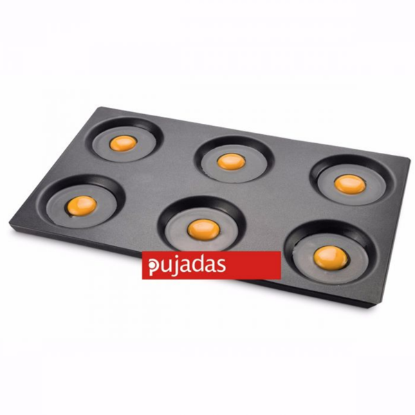 Mynd Eggjabökunarplata GN 1/1 non stick - 6 hólf 12,5cm