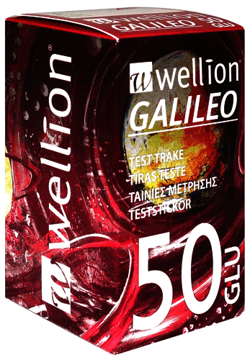 Mynd Wellion blóðsykurstrimlar GALILEO 50stk