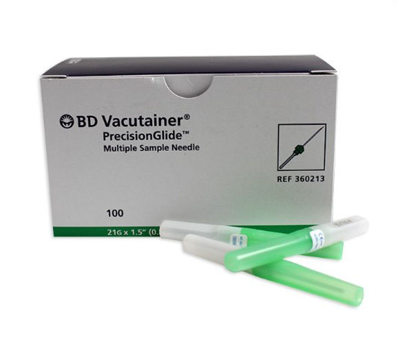 Mynd Vacutainer blóðtökunál 21G 38mm græn