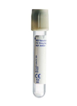 Mynd Vacutainer Fluoride-oxalate blóðtökuglas 4 ml