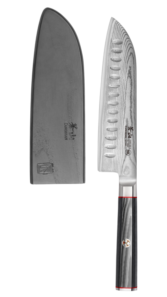 Mynd Yari Santoku kokkahnífur m/hulstri 18cm