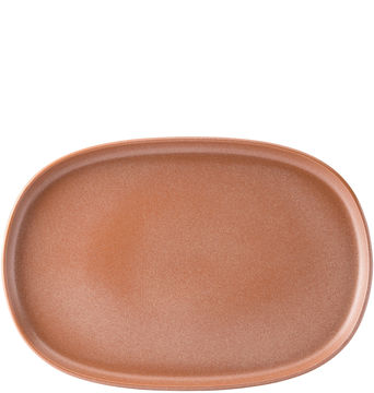 Mynd Pico rauðbrúnn oval diskur 33x23cm