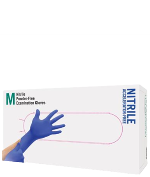 Mynd Nitrile Micro-touch bláir hanskar (100 í pk)